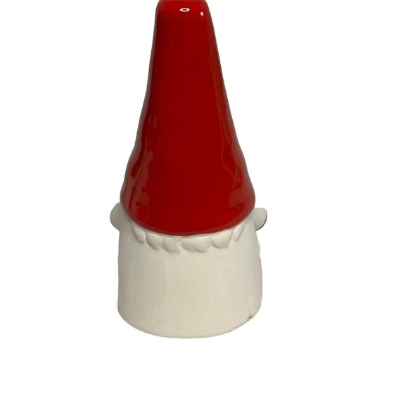 Earthenware Decorative Set Of 3 Adorable Holiday Christmas Ceramic Gnomes New! - Picture 7 of 10